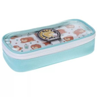 Пенал-косметичка с откид.планкой (220*90*50) ткань, ПВХ, молния "Бабл Шпиц" с карманом