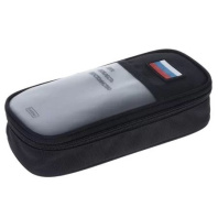 Пенал-косметичка с откид.планкой (220*90*50) ткань, ПВХ, молния "Дух Доблесть Достоинств" с карманом