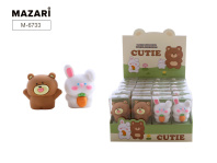 Точилка пласт. 1 отв. "Cutie" ассорти