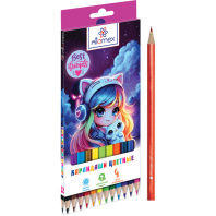 Карандаши цвет. 12цв  Attomex  Best Friends М, шестигранные