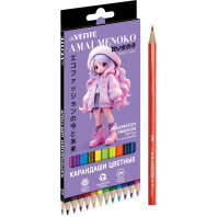 Карандаши цвет. 12цв deVENTE Amai Menoko  2М, шестигранные