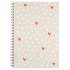 Блокнот А5  48л гребень "Сердечки на бежевом" кл., мат.лам.