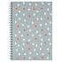 Блокнот А5  48л гребень "Сердечки на сером" кл., мат.лам.