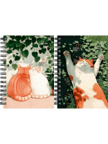 Блокнот А6 120л гребень слева "Солнечные котики - 1" клетка