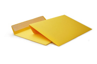 Конверт 114*162мм желтый, силик.лента
