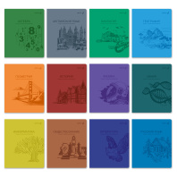 Комплект предметных тетрадей "Яркость по расписанию" 12 шт в упаковке, 48л., пласт.обл.