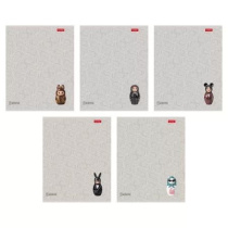 Тетрадь А5 48л кл. Hatber "Матрешки. А-ля Рус" софт-тач, 3Dлак, 5диз.в блоке