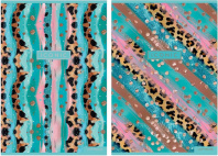 Тетрадь А4  96л кл. скоба Полином "Pastel gold leopard" софт-тач, БЕЗ ПОЛЕЙ*