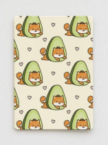 Обложка для пропуска/проездного "Many shiba inu avocado"  ПВХ