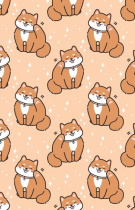 Обложка для пропуска/проездного "Many shiba inu"  ПВХ