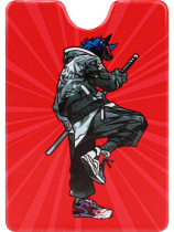 Обложка для пропуска/проездного "Самурай" ПВХ