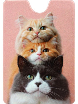 Обложка для пропуска/проездного "Ушастое трио" ПВХ