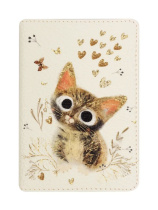 Обложка для паспорта кожзам "Love me. Милый котик"