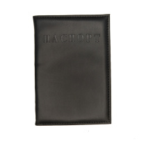 Обложка для паспорта кожзам тиснение, чёрный