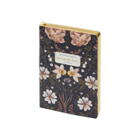 Ежедневник недат. А6 128л., мягк.обл., иск.кожа "Flora. Night garden" ляссе
