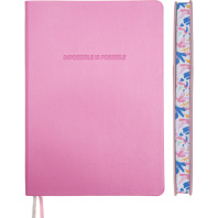 Ежедневник недат. А5 deVENTE  Irene 272стр., розовый, мяг. обложка, кожзам, цветной срез