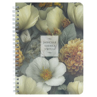 Записная книжка учителя А5 64л. пласт.обл., гребень "Роскошные цветы"