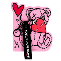 Брелок "Кокетливое сердечко" ПВХ, 4,2*13см