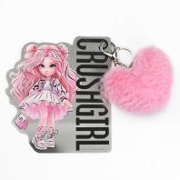 Брелок "Красотка" мех, 9*9см
