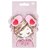 Набор заколок для волос "Феникс+. Сердечки" 2шт., 3,9см