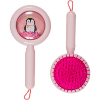 Расческа "deVENTE. Happy Pinguin" пластиковая, с декором и конфетти