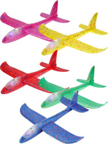 Самолет с запуском 48*47см, полистерол, микс цветов, с подсветкой