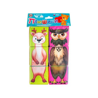 Кубики мягкие  6шт "Чей хвост?" 1+