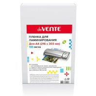 Плёнка д/ламинирования deVente А4,  60мкм, 100шт/уп