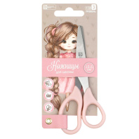 Ножницы детские Феникс+ "Девочка с косой" 13,5 cм, нерж.сталь