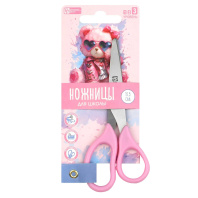 Ножницы детские Феникс+ "Розовый мишка" 13,5 cм, нерж.сталь