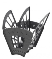 Лоток веер 3 секционный, чёрный, ЭКОНОМ