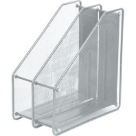 Накопитель д\бумаг верт. 2 отд. deVENTE 15*28*35см металл, серый