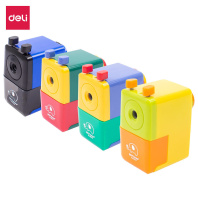 Точилка механическая 1 отв,  Deli   пласт.корпус, ассорти