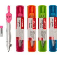 Циркуль металл deVENTE + 2 зап.грифеля в пластиковом футляре Циркуль металл deVENTE + 2 зап.грифеля в пластиковом футляре