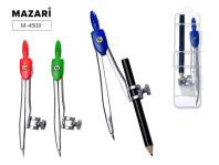 Циркуль металл. MAZARI козья ножка+карандаш Циркуль металл. MAZARI козья ножка+карандаш