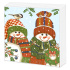 Салфетка "НГ Снеговички в шарфах" 33*33см, 20 шт., 2-х слойная