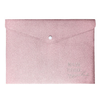 Конверт на кнопке  с рисунком А4 (330*235мм) "Мечтай-создавай" глиттер, печать фольгой