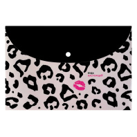 Конверт на кнопке с рисунком А4 (335*230мм) "Леопард" Конверт на кнопке с рисунком А4 (335*230мм) "Леопард"