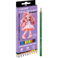 Карандаши цвет. 18цв deVENTE Amai Menoko 2М, шестигранные