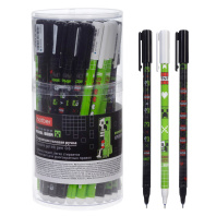 Ручка гелевая стираемая Hatber "Pixel Boom" синяя, 0,6мм