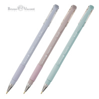 Ручка шар. BV "EasyWrite. Morandi" 0,5мм, синяя, 3 вида