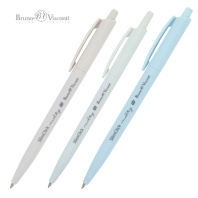 Ручка шар. BV автомат. "SlimClick. Milky" 0,5мм, синяя, 3 вида