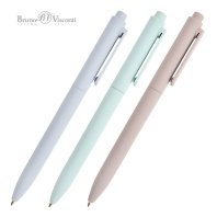 Ручка шар. BV автомат. "SoftClick. Morandi" 0,7мм, синяя, 3 вида