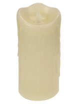 Свеча светодиодная  LED 7*17см "Уютный вечер" теплый желтый свет, без пульта