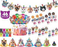 Комплект для праздника "Замурчательный день варенья" гирлянда 2м, колпаки,топперы, фанты