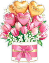 Украшение на скотче 26*26см "Букет"