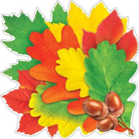 Украшение на скотче 26*26см "Дубовые листочки"