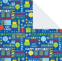 Бумага упаковочная 50*70см "Birthday Delight"