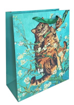 Пакет подар. бумажн. 18*23*10 см 210 гр/м2  В стиле Ван Гога. Цветы, мат.лам