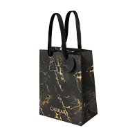 Пакет подар. бумажн. 18*23*10 см 210гр/м2 Carrara. Black